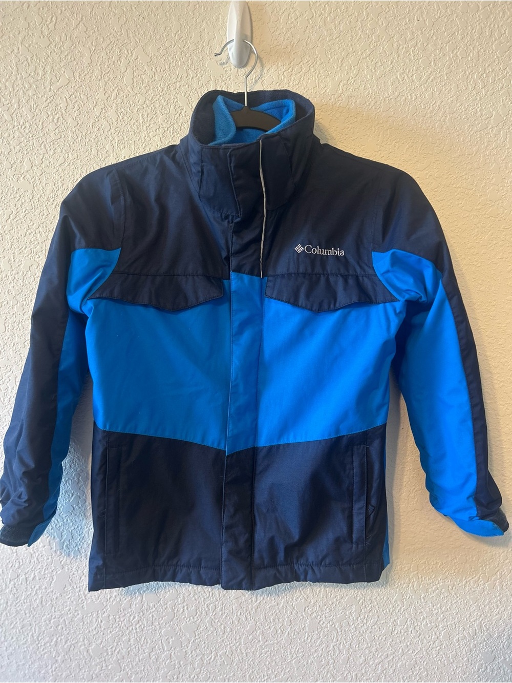 Columbia Kids Omnitech 3-in-1 Navy and Blue Waterproof winter coat size XS (6/7)